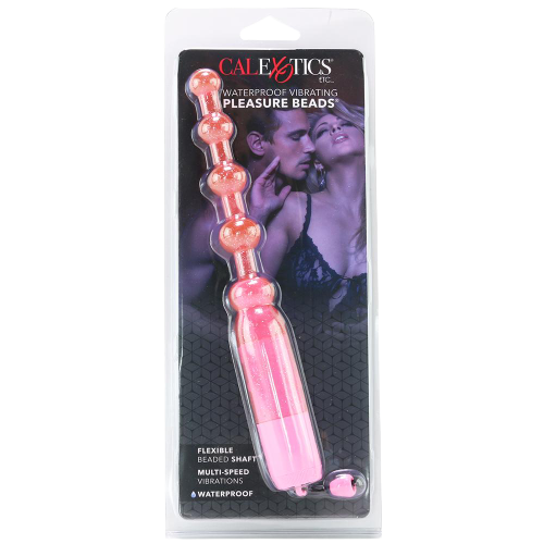 Waterproof Vibrating Pleasure Beads Pink Cherry