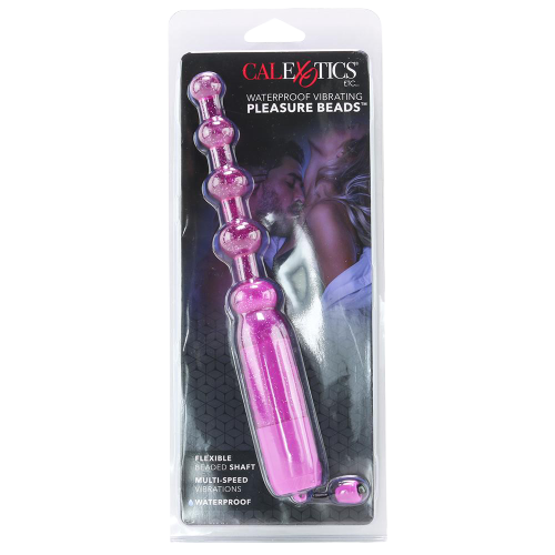 Waterproof Vibrating Pleasure Beads Pink Cherry