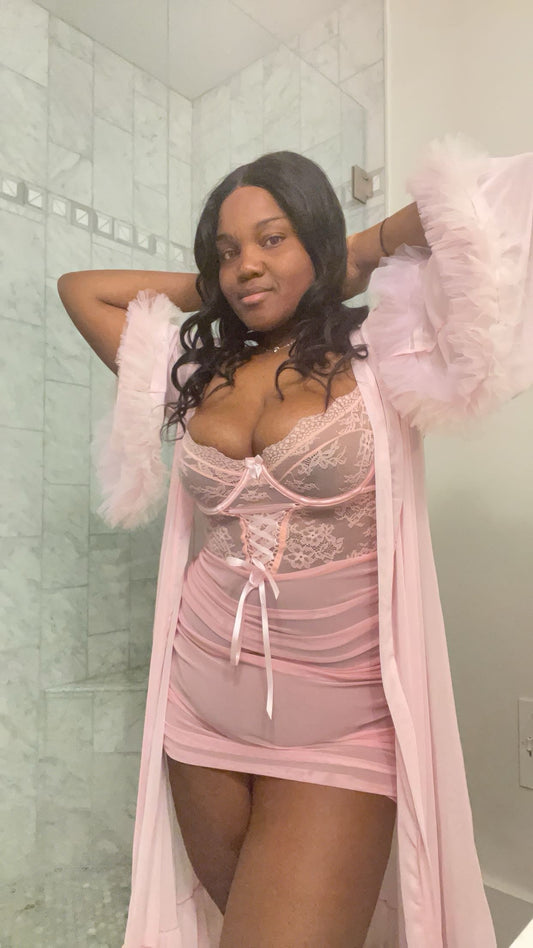 Light Pink Robe Desirables Lingerie & Accessories